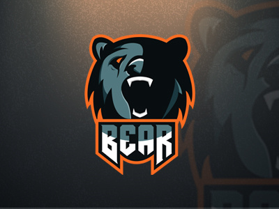 Stunning Bear ESports Logo | Bear Mascot Bear Sports Logo animal bear esports grizzly head hockey logo mascot power sports wild yellow