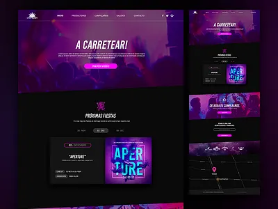 Carpediem Homepage Concept birthdays carpe club concept design web nightclub party photoshop web