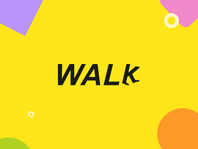 "Walk" Wordmark Logo clean concept conceptual logo modenr typography word logo wordmark