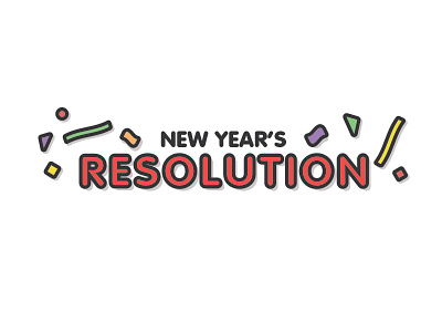 Resolution confetti new resolution year years