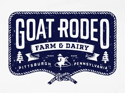 Goat Rodeo T-Shirt Graphic badge crest illustration ipad pro lettering lockup type