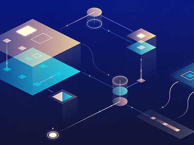 Tensor Flow Install abstract app chart diagram flow geometry gradient icon install interface isometric texture