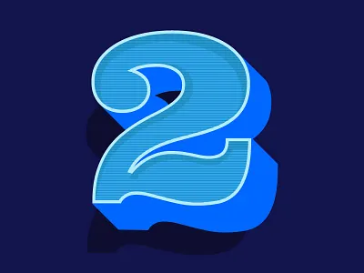 Dos 2018 illustration new year numbers typography