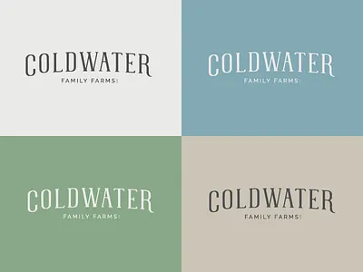 Coldwater Farms Logo branding farm logo mark typography