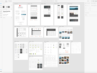 Square for OmniGraffle and XD kit layout omnigraffle ui design ux ux kits website wireframe wireframes xd