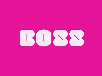 BOSS boss brand identity logo pink