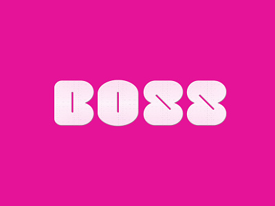 BOSS boss brand identity logo pink