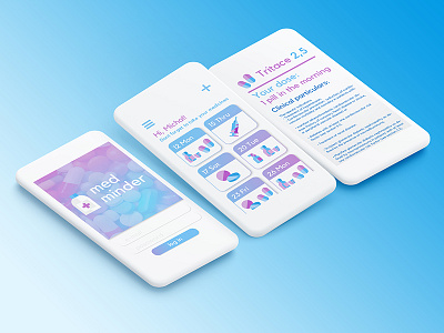 Medicaments Alert App / 30 Days 30 UI Designs #4 alert app design flat medical medicaments mobile pills ui ux vector