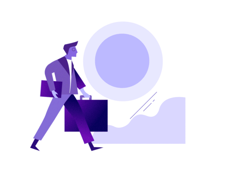 Plain animation illustration plain traveler