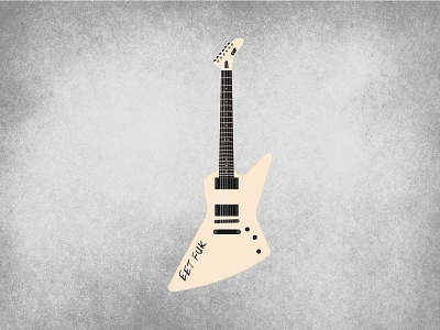 EET FUK esp guitar explorer guitar guitar illustration james hetfield metal music metallica thrash metal vector