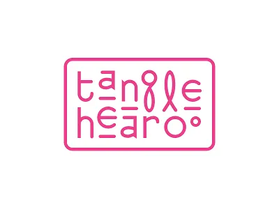 TangleHearo brand identity branding fun lifestyle logo pink