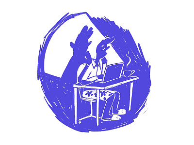 Freelancer freelance laptop man night work workplace