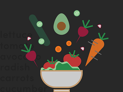 eat your veggies. design geometric healthy illustration salad sofia pro vector veggies