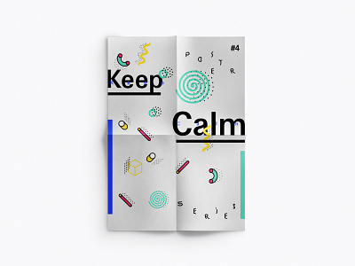 No. 4 poster series keep calm dina4 ikblue illu keep calm poster sketch typo