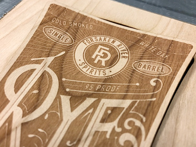 Forsaken River Prototype - 2 brooklyn distillery forsaken laser cut nevada new york nyc packaging reno river whiskey wood