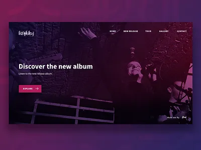 DailyUI #003 - Landing Page 003 band challange dailyui landing music page
