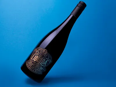 Dues Ex Liquida Grenache Shiraz beverage bottle branding label lettering logo packaging wine