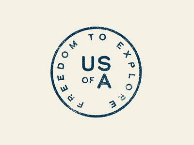 US of A apparel badge design graphics shirt tee type typography usa