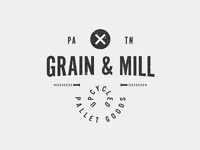 Grain & Mill brand branding logo mark retro texture vintage