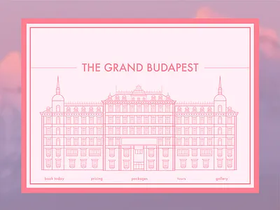 Grand Budapest Hotel Bookings above the fold daily ui day 3 grand budapest hotel landing page ui challenge