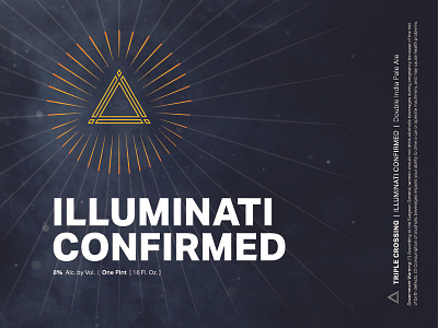 Illuminati Confirmed DIPA ⟁ Triple Crossing beer beer label brewery can craft beer illuminati packaging triple crossing