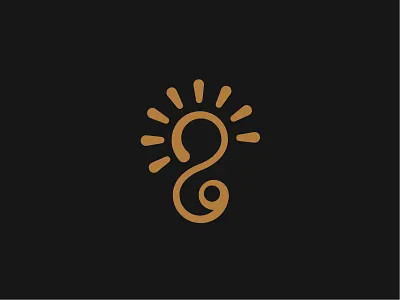 Logo WIP for a hotel 60 hotel logo sun wave wip