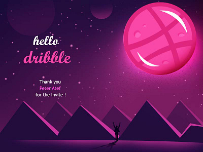 dribbble 1st shot dribbble planet dribbble start. first shot