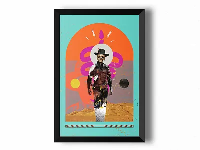 Snakeshadow 6 art graphic illustration lore print skull west western
