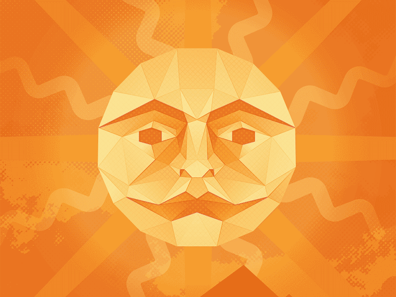 Sol gif illustration sun tarot vector