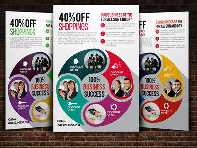 Corporate Strategy Planning Flyer Template agency blue business business flyer clean company