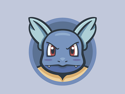 008 Wartortle badge collection icon illustration logo mascot pokédex pokémon series turtle wartortle water