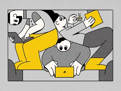 Cubicle People no.2 character design doodle illustration