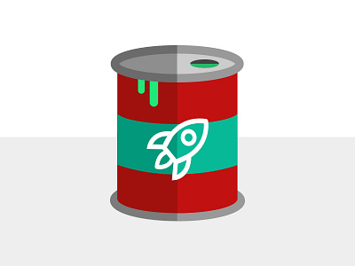 Rocket Fuel Oil Drum flat design flat illustration fuel icon design rocketmakers space