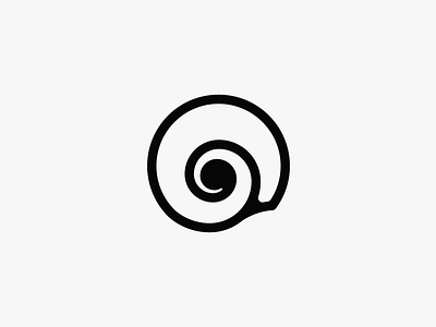 Shell Mark bw circle golden logo mark minimal ratio sea shell snail twirl vector