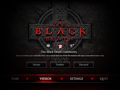 The Black Death -UI Design game art gui icons interface pc pc game punchev ui ui design