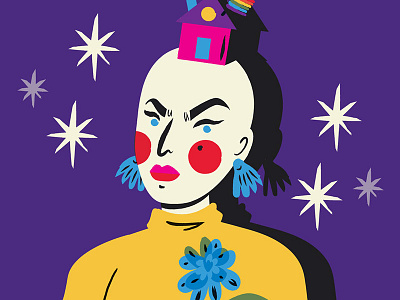 Sasha Velour character drag drawing illustration portrait queen sasha vector velour