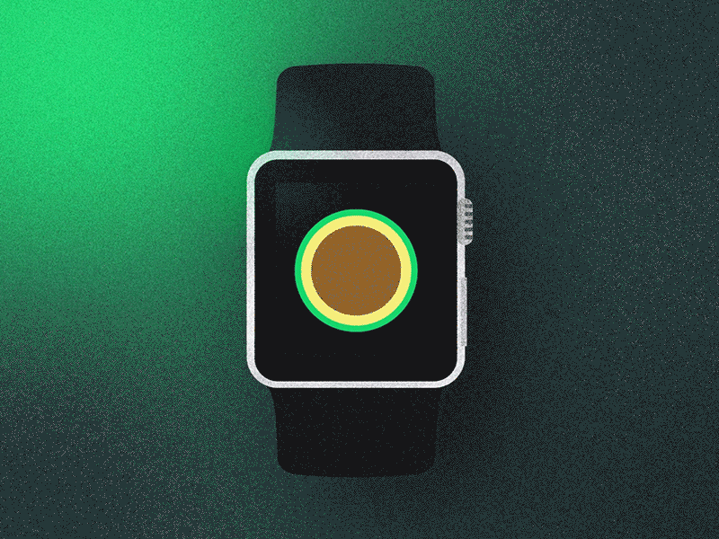 Avocado Watch Screensaver animation interaction ios iwatch microanimation organic powersave screen ui watch