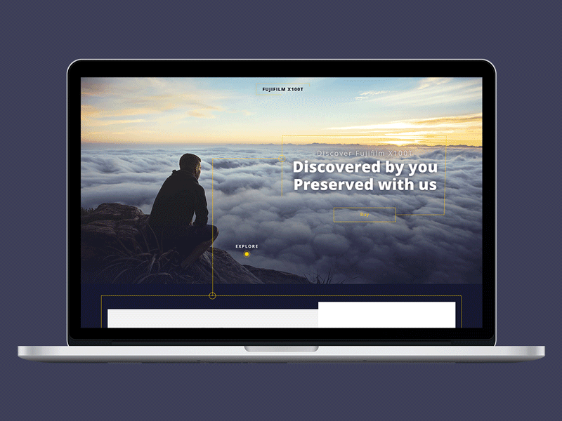 Fujifilm x100t camera campaign digitaldesign ux webdesign