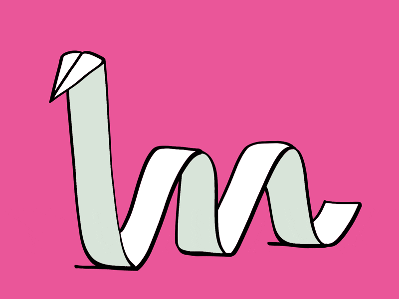 Hiya Dribbble! cel gif origami snake snek