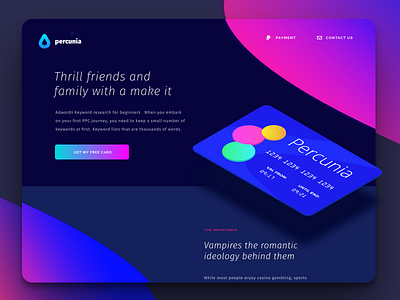 Percunia Design animation branding creditcard design gradient icon illustration isometric logo ui vector web