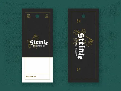 Steinie Brewing Co. Hangtags beer branding design hangtag illustration logo type typography