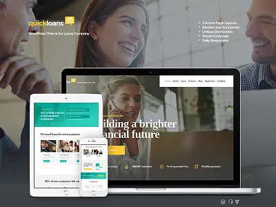 QuickLoans | Loan Company WordPress Theme accounting advising business corporate finance loan small business wordpress wordpress theme