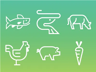 Food Icons app cooking food icon iconography icons iconset illustration logo meat mobile restaurant