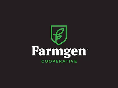 Farmgen Logo agriculture f family farming generation leaf legacy plant shield