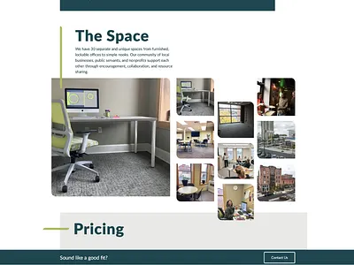 Niche Spaces coworking gallery homepage website