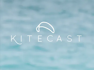 KiteCast logo concept kiteboard kitesurf logo podcast