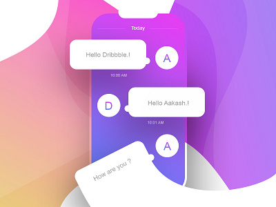 Dribbble Chat application chat concept design dribbble gradient new trending ui