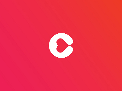 Love Letter C abstract c heart letter love negative space
