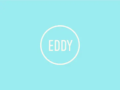 Eddy blue circle eddy logo sans serif tesani