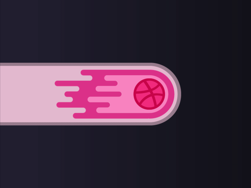 Hello Dribbble! animation ball comet cosmos design designer motion stars planets gif